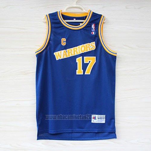Camiseta Golden State Warriors Chris Mullin #17 Retro Azul